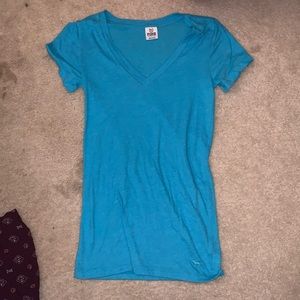 blue PINK v-neck
